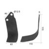 Kniv Buet Venstre 60x6mm Højde: 170mm. Hulafstand: 44mm. Hul Ø: 12.5mm. Passer til Celli Passer til: 522601