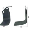 Kniv Firkantet Venstre 80x8mm Højde: 180mm. Hulafstand: 57mm. Hul Ø: 14.5mm. Passer til Celli Passer til: 722534