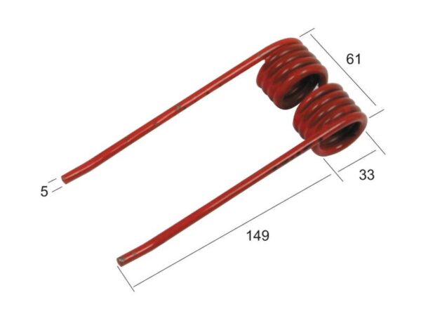 Pick-up fjeder - - - Længde:149mm, Bredde:61mm, Ø5mm - Passer til Krone Passer til: 9381481