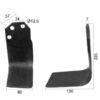 Kniv Firkantet Venstre 80x7mm Højde: 182mm. Hulafstand: 34/57mm. Hul Ø: Passer til Carraro Passer til: 98714