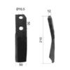 Kniv Snoet Venstre 50x12mm Højde: Hulafstand: 50mm. Hul Ø: 16.5mm. Passer til Kuhn Passer til: 51916600