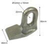 Slagle (Hammer), Topbredde mm: 22mm, Nederste bredde mm: 40mm, Hul Ø: 32 x 16mm, Radius 86mm - Passer til Bomford, McConnel, Spearhead Passer til: 0295901