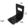 Clamp Harvetand u/fjeder 45x12mm Suitable for 60x60