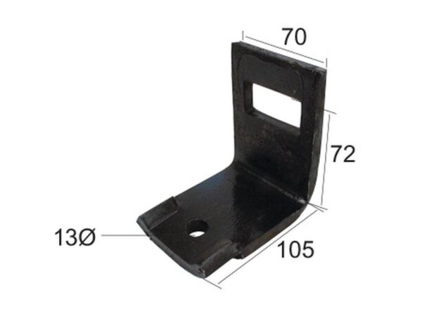Clamp Harvetand u/fjeder 45x12mm Suitable for 60x60