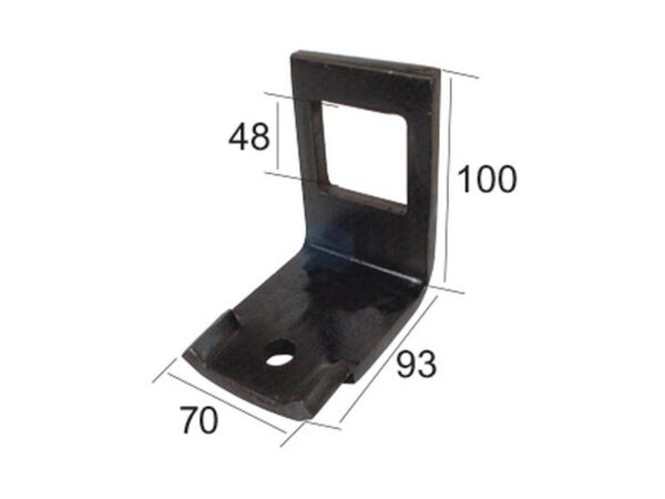 Clamp Harvetand m/fjeder 45x12mm Suitable for 60x60mm