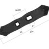 Spids (vendbar) 235x40x16mm Hulafstand 55-66mm Passer til: 3017
