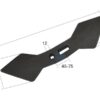 Spids (vendbar) 440x130x15mm Hulafstand 45/75mm