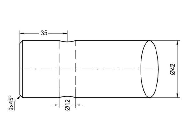 Frontlæssetand - Lige 1400mm, (Stjerne) Passer til: 55000180