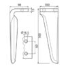 Rotorharvetand 100x15x300mm Venstre. Hulafstand: 60mm. Hul Ø 16.5mm. Passer tilBreviglieri. Passer til: 36100216