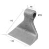 Slagle (Hammer), Topbredde mm: 40mm, Nederste bredde mm: 120mm, Hul Ø: 16.5mm, Radius 110mm - Passer til Omarv, Celli, Kuhn, Sicma Passer til: CL00323
