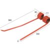 Rivefjeder - Højre - Længde:368mm, Bredde:111mm, Ø9mm - Passer til Lely Passer til: 73135