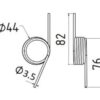 Rivefjeder - - - Længde:117mm, Bredde Ø3.5mm - Passer til Centrac Passer til: 328/MAT991