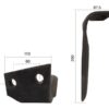 Rotorharvetand 110x12x290mm Venstre. Hulafstand: 60mm. Hul Ø 16.5mm. Passer tilFeraboli (SKH & MF).
