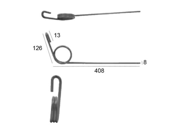 Rear Facing Following Tine replacement for KRM Passer til: 7003102