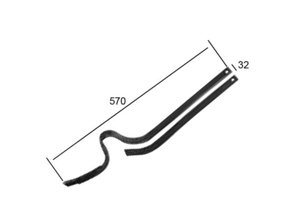 Tand (udjævner) - Sektion mm 32 x 10, Længde (mm) 570