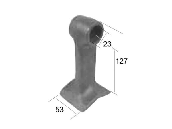 Slagle (Hammer), Topbredde mm: 32mm, Nederste bredde mm: 53mm, Hul Ø: 23mm, Radius 110mm - Passer til McConnel Passer til: 7191320