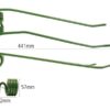Rivefjeder - Højre - Længde:441mm, Bredde:92mm, Ø8mm - Passer til Fella, New Holland, Stoll Passer til: 539281