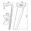 Rotorharvetand 110x25.5x318mm Højre. Hulafstand: Hul Ø 19.5mm. Passer tilKuhn. Passer til: 52596410