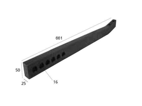 Harvetand u/spids 675x50x25mm Passer til: PO5533