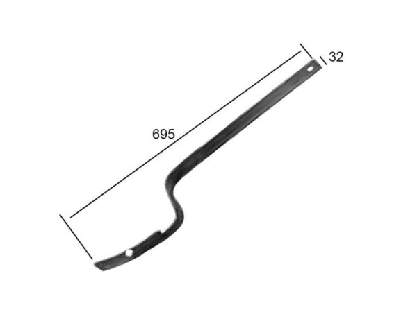 Track Eradicator Tine Rear Facing Tine 32mm x 10mm x 695mm with Point