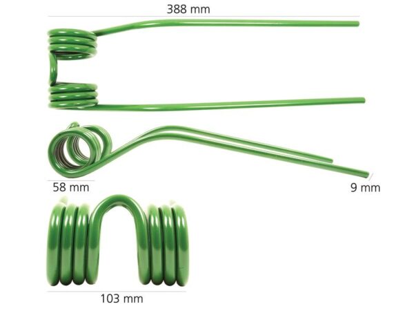 Rivefjeder - - - Længde:388mm, Bredde:103mm, Ø9mm - Passer til JF Passer til: 0608770