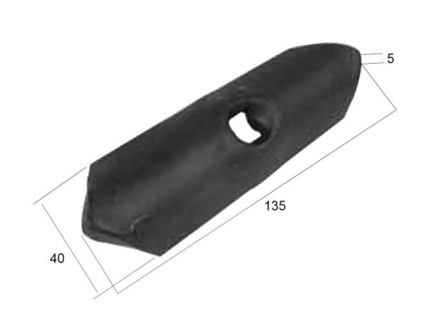 Spids (vendbar) 135x40x5mm Passer til: 229901