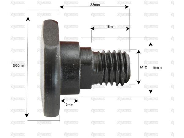 Knivboltsæt- M12x33mm - Passer til Kuhn, Taarup Passer til: 561-158-00