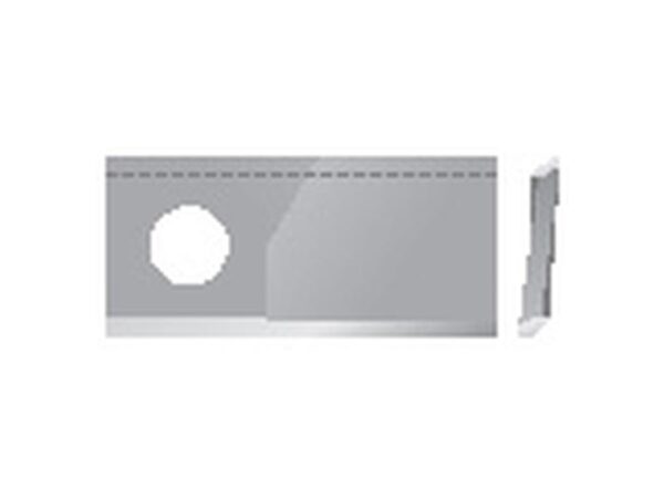 Kniv - Snoet, skarpe topkanter, parallel - 126 x 48x4mm - Hul Ø20.5 x 23mm - Venstre - Passer til Kuhn, Taarup, Agram, Kverneland Passer til: 56110900