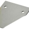 Knivblad - takket overside - 83x76x2.75mm - Hul Ø6.5mm - Hulafstand 51mm - Passer tilClaas Passer til: 6112031