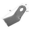 Slagle (Y-type), Længde: 155mm, Bredde: 60mm, Hul Ø: 25.5mm, Tykkelse: 8mm. Passer til Ferri