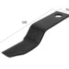 Kniv, Længde: 320mm, Bredde: 75mm, Hul Ø: 30mm - Passer til Fleming