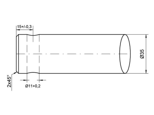 Frontlæssetand - Lige 760mm, (Stjerne) Passer til: 5500011