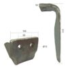 Rotorharvetand 110x15x310mm Højre. Hulafstand: 50mm. Hul Ø 18mm. Passer tilAgram. Passer til: 052701