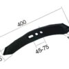 Spids (vendbar) 400x55x15mm Hulafstand 45/75mm