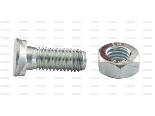 Monteringsbolt (rund) & Møtrik - M10 x 30mm, Trækstyrke 10.9 (25 stk. Kasse) Passer til: 033006