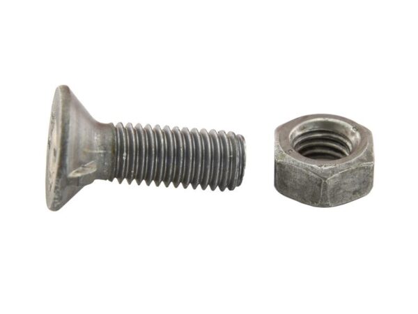 Monteringsbolt (rund) & Møtrik - M20 x 85mm, Trækstyrke 8.8 (25 stk. Kasse)