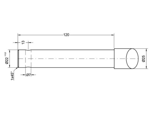 Frontlæssetand - Buet 387mm, (Rund) Passer til: GR22
