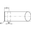 Frontlæssetand - Buet 456mm, (Rund) Passer til: GR25