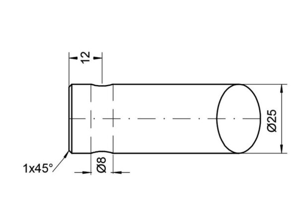 Frontlæssetand - Buet 456mm, (Rund) Passer til: GR25