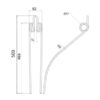 Rivefjeder - - - Længde:463mm, Bredde:82mm, Ø8mm - Passer til Deutz-Fahr Passer til: 06580259