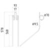 Rivefjeder - - - Længde:568mm, Bredde:93mm, Ø9.5mm - Passer til Kuhn Passer til: 57720200
