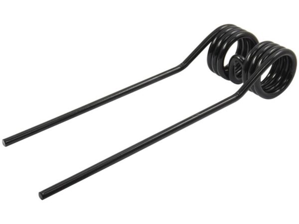 Rivefjeder - Højre - Længde:387mm, Bredde:110mm, Ø9.5mm - Passer til Kuhn, John Deere, New Holland Passer til: 58740700