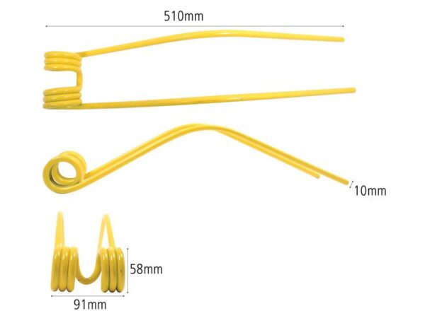 Rivefjeder - - - Længde:510mm, Bredde:91mm, Ø10mm - Passer til Niemeyer Passer til: 600034