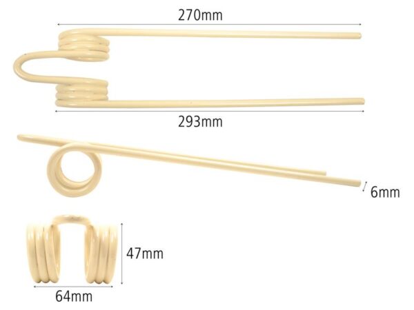 Rivefjeder - - - Længde:270mm, Bredde:64mm, Ø6mm - Passer til PZ Passer til: PZ9