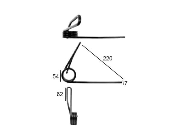 Efterharvetand - Ø7mm, Længde: 220mm Passer til: FJX0651