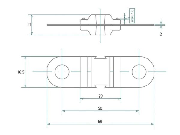 Sikring (mega) - 100 A (Gul)