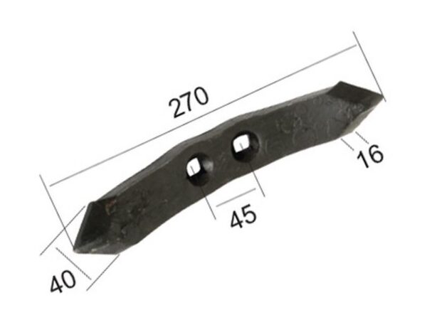 Spids (vendbar) 270x40x16mm Hulafstand 45mm Passer til: 4572431