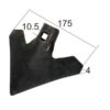 Skær 175x4mm