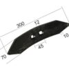 Spids (vendbar) 300x70x10mm Hulafstand 45mm