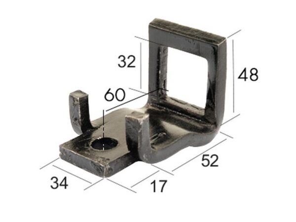 Clamp Harvetand m/fjeder 32x10mm Suitable for 50x12mm